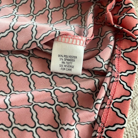 Dana Buchman Coral Patterned Sleeveless Blouse Dressy Women’s size XL - Picture 10 of 15